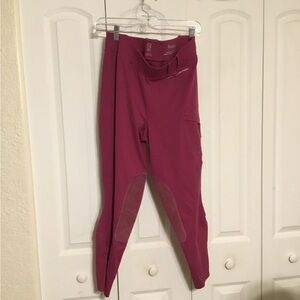 Noble Outfitters riding Tights Fuchsia, Breeches with suede Knee Patches